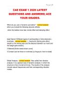 CAE EXAM 1 2026 LATEST  QUESTIONS AND ANSWERS&vert; ACE  YOUR GRADES&period; 