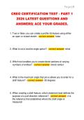 CREO CERTIFICATION TEST - PART 1  2026 LATEST QUESTIONS AND  ANSWERS&vert; ACE YOUR GRADES&period;