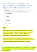 NURS 6635 MIDTERM-PMHNP Newly Updated 2022&sol;2023 Exam   Elaborations Questions with Answers Explanations guaranteed   success rated A&plus;