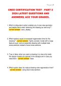 CREO CERTIFICATION TEST - PART 2  2026 LATEST QUESTIONS AND  ANSWERS&vert; ACE YOUR GRADES&period; 