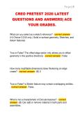 CREO PRETEST 2026 LATEST  QUESTIONS AND ANSWERS&vert; ACE  YOUR GRADES&period; 