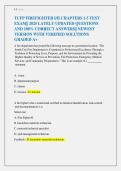 TCFP FIREFIGHTER I&sol;II CHAPTERS 1-5 TEST  EXAM&vert;&vert; 2025 LATELY UPDATED QUESTIONS  AND 100&percnt; CORRECT ANSWERS&vert;&vert; NEWEST  VERSION WITH VERIFIED SOLUTIONS  GRADED A&plus; 