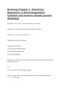 Bushong Chapter 4 - Electricity&comma; Magnetism&comma; & Electromagnetism Question and answers already passed 2025&sol;2026