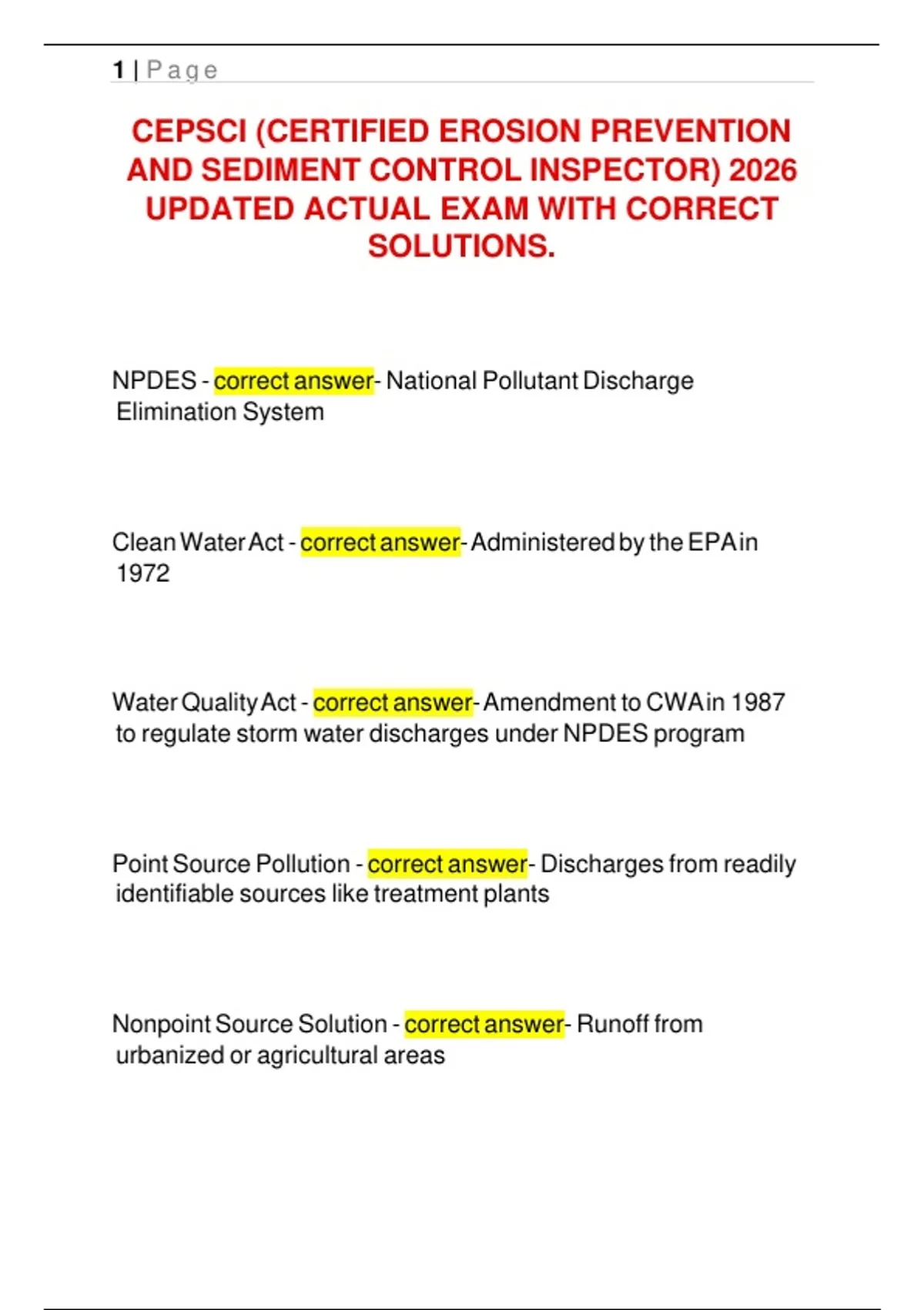 CEPSCI (CERTIFIED EROSION PREVENTION AND SEDIMENT CONTROL INSPECTOR ...