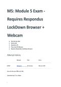 M5 Module 5 Exam - Requires Respondus LockDown Browser &plus; Webcam&period;