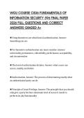 WGU COURSE C836 FUNDAMENTALS OF INFORMATION SECURITY 596 FINAL PAPER 2026 FULL QUESTIONS AND CORRECT ANSWERS GRADED A&plus;