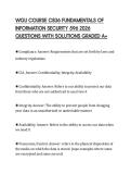 WGU COURSE C836 FUNDAMENTALS OF INFORMATION SECURITY 596 2026 QUESTIONS WITH SOLUTIONS GRADED A&plus;