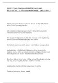 CLS 301 FINAL-CLINICAL LABORATORY LAWS AND REGULATIONS &vert; QUESTIONS AND ANSWERS &vert; 100&percnt; CORRECT