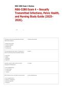 NSG-3280 Exam 4 &ndash; Sexually Transmitted Infections&comma; Pelvic Health&comma; and Nursing Study Guide &lpar;2025&ndash;2026&rpar;&period;