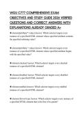 WGU C777 COMPREHENSIVE EXAM OBJECTIVES AND STUDY GUIDE 2026 VERIFIED QUESTIONS AND CORRECT ANSWERS WITH EXPLANATIONS ALREADY GRADED A&plus;