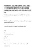 WGU C777 COMPREHENSIVE EXAM 2026 COMPREHENSIVE REVIEW PACK VERIFIED QUESTIONS ANSWERS AND EXPLANATIONS A&plus;