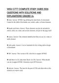 WGU C777 COMPLETE STUDY GUIDE 2026 QUESTIONS WITH SOLUTIONS AND EXPLANATIONS GRADED A&plus;