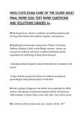 WGU C475 EXAM CARE OF THE OLDER ADULT FINAL PAPER 2026 TEST PAPER QUESTIONS AND SOLUTIONS GRADED A&plus;