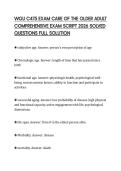 WGU C475 EXAM CARE OF THE OLDER ADULT COMPREHENSIVE EXAM SCRIPT 2026 SOLVED QUESTIONS FULL SOLUTION