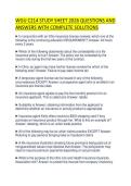 WGU C214 STUDY SHEET 2026 QUESTIONS AND ANSWERS WITH COMPLETE SOLUTIONS