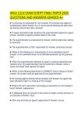 WGU C214 EXAM SCRIPT FINAL PAPER 2026 QUESTIONS AND ANSWERS GRADED A&plus;