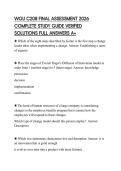 WGU C208 FINAL ASSESSMENT 2026 COMPLETE STUDY GUIDE VERIFIED SOLUTIONS FULL ANSWERS A&plus;