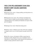 WGU C190 PRE ASSESSMENT EXAM 2026 REVIEW SCRIPT SOLVED QUESTIONS ACCURATE