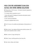 WGU C190 PRE ASSESSMENT EXAM 2026 ACTUAL TEST PAPER VERIFIED SOLUTIONS