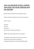WGU C165 INTEGRATED PHYSICAL SCIENCES EXAM SCRIPT 2026 SOLVED QUESTIONS WITH FULL SOLUTION