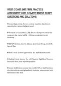 WEST COAST EMT FINAL PRACTICE ASSESSMENT 2026 COMPREHENSIVE SCRIPT QUESTIONS AND SOLUTIONS