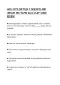 WCU PHYS 261 WEEK 7 DIGESTIVE AND URINARY TEST PAPER 2026 STUDY GUIDE REVIEW