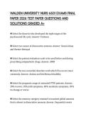 WALDEN UNIVERSITY NURS 6531 EXAMS FINAL PAPER 2026 TEST PAPER QUESTIONS AND SOLUTIONS GRADED A&plus;