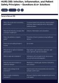 NURS 300&colon; Infection&comma; Inflammation&comma; and Patient Safety Principles &ndash; Questions & A&plus; Solutions