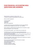 D102 FINANCIAL ACCOUNTING WGU QUESTIONS AND ANSWERS