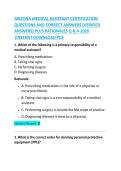 ARIZONA MEDICAL ASSISTANT CERTIFICATION &ndash; Questions & Answers