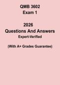 QMB 3602 Exam 1 Practice Test &ndash; Business Statistics & Quantitative Methods Study Guide