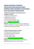 ARIZONA ORTHOPEDIC TECHNICIAN CERTIFICATION &ndash; Questions & Answers