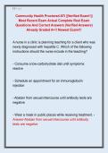 Community Health Proctored ATI &vert;&vert;Verified Exam&excl;&excl;&vert;&vert;  Most Recent Exam Actual Complete Real Exam  Questions And Correct Answers &lpar;Verified Answers&rpar;  Already Graded A&plus;&excl;&excl; Newest Exam&excl;&excl;&excl; 