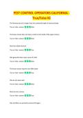 California Pest Control Operators License Exam 2026&sol;2027 &vert; COMPLETE STUDY GUIDE &vert; VERIFIED QUESTIONS & ANSWERS