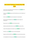 Texas Pest Control Technician WDI Exam Study Guide 2026&sol;2027 &vert; COMPLETE QUESTIONS & ANSWERS &vert; GUARANTEED PASS