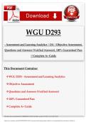 WGU D293 Assessment and Learning Analytics OA Exam Questions 2025