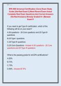 EPA 608 Universal Certification &lpar;Core&rpar; Exam Study  Guide &vert;&vert;Verified Exam&excl;&excl;&vert;&vert; Most Recent Exam Actual  Complete Real Exam Questions And Correct Answers  &lpar;Verified Answers&rpar; Already Graded A&plus; &vert;&vert;Newest  Exam&excl;&excl;&excl;