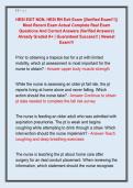 HESI EXIT NGN&comma; HESI RN Exit Exam &vert;&vert;Verified Exam&excl;&excl;&excl;&vert;&vert;  Most Recent Exam Actual Complete Real Exam  Questions And Correct Answers &lpar;Verified Answers&rpar;  Already Graded A&plus; &vert; Guaranteed Success&excl;&excl; &vert; Newest  Exam&excl;&excl;&excl; 