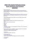 &lpar;NUR 376&rpar; Applied Pathophysiology Exam Questions And Answers 2026&sol;2027