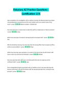 Arizona Fiduciary Exam Practice Questions 2026&sol;2027 &vert; Complete Study Guide & Verified Answers &vert; Guaranteed Pass