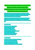 Florida Life Insurance Laws & Rules Exam Study Guide 2026&sol;2027 &vert; Complete Notes&comma; Practice Questions & Verified Answers &vert; Guaranteed Pass