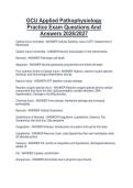 GCU Applied Pathophysiology Practice Exam Questions And Answers 2026&sol;2027