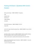 Nursing 2410 Exam 1 Questions With Correct Answers