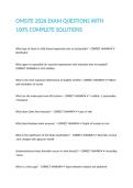 OMSITE 2026 EXAM QUESTIONS WITH 100- COMPLETE SOLUTIONS