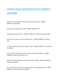 OMSITE EXAM QUESTIONS WITH CORRECT ANSWERS