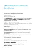 OMSITE Review Exam Questions With Correct Answers 
