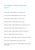 NUR 168 Exam 3 Questions With Correct Answers