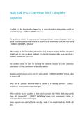 NUR 168 Test 2 Questions With Complete Solutions&period;