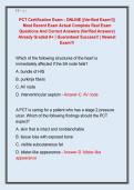 PCT Certification Exam - ONLINE &vert;&vert;Verified Exam&excl;&excl;&vert;&vert;  Most Recent Exam Actual Complete Real Exam  Questions And Correct Answers &lpar;Verified Answers&rpar;  Already Graded A&plus; &vert; Guaranteed Success&excl;&excl; &vert; Newest  Exam&excl;&excl;&excl; 