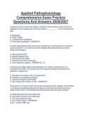 Applied Pathophysiology Comprehensive Exam Practice Questions And Answers 2026&sol;2027